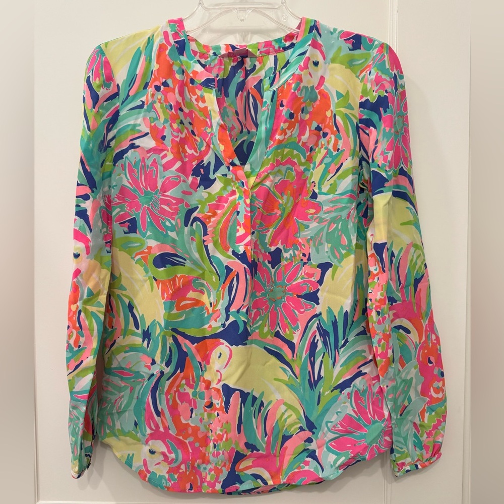 Lilly Pulitzer Silk Blouse - Stacey Top
